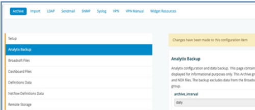 analytics-configuration-voss-assurance-backup